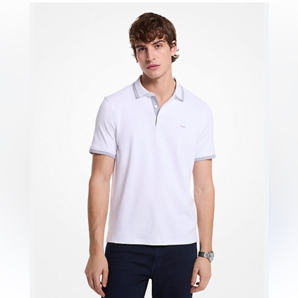 Michael Kors white polo sz L - Picture 6 of 8